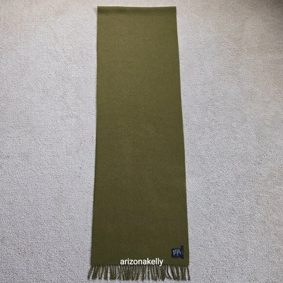 COS Wool Scarf Green Fringe Oblong - Picture 4 of 12